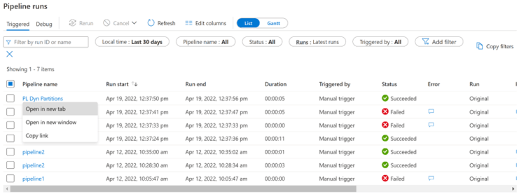 Azure Data Factory: New Monitoring View Features – Azure Data Engineering