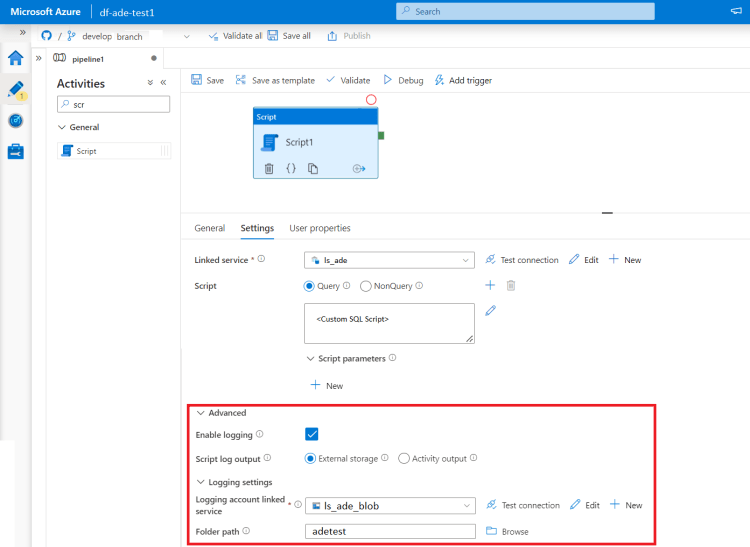 Azure Data Factory: Script Activity – Azure Data Engineering